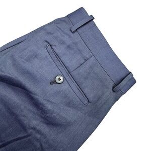 Theory Mens 29 Navy 100% Wool Flat Front Casual Chino Pants 30.5x31.5